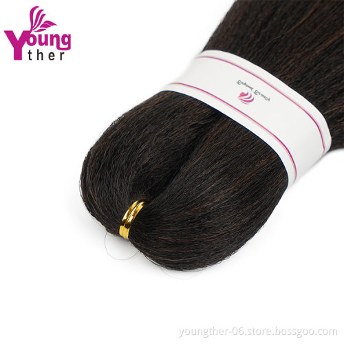 Professional Synthetic Fiber Crochet Braiding Ez Braid Pre Stretched Hot Water Setting Soft Easy Braiding Hair